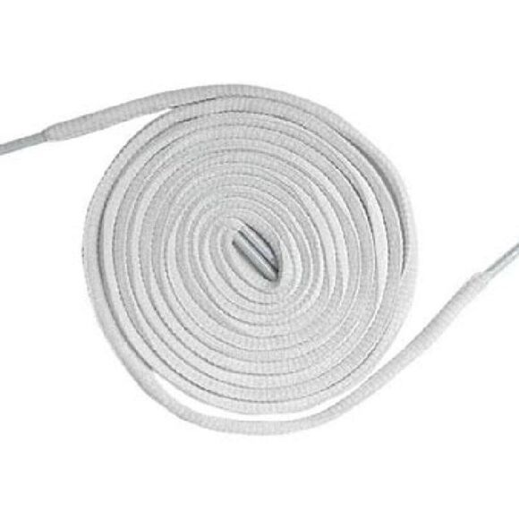 6 Pairs of Bright White Shoelaces Oval Shoe Laces 45" to 50" Sizes Nike Adidas - Picture 1 of 3